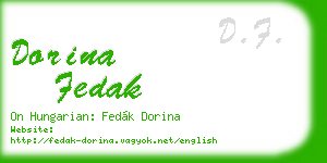 dorina fedak business card